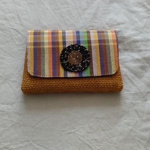 Small purse African multi fabric design